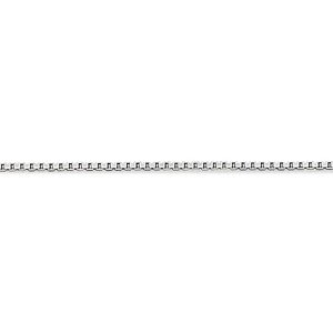 8Kt. Hvidguld Venezia Halskæde i 50 cm.1,0 mm